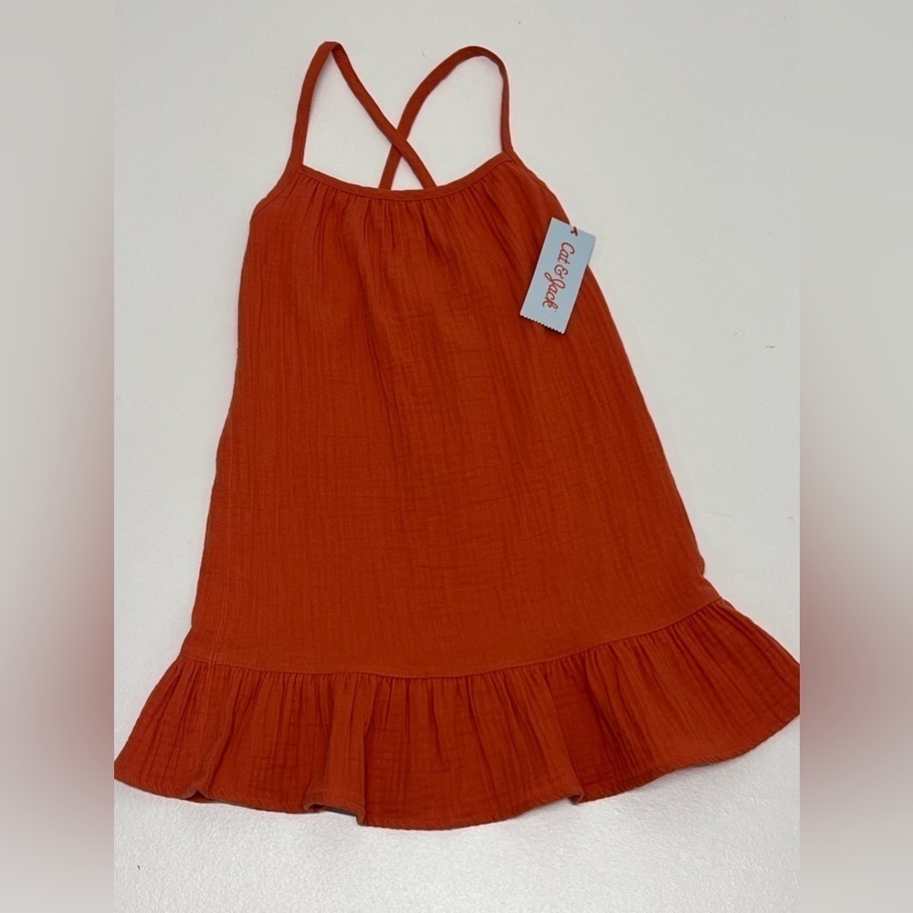 Cat & Jack - Girls Gauze Criss Cross Strap Sundress XS (4/5)